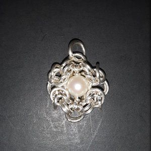 925 sterling silver cultured pearl romanov pendant NO CHAIN
